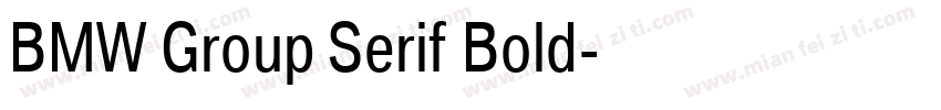 BMW Group Serif Bold字体转换